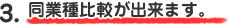 同業種比較が出来ます。