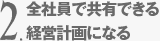 2.全社員で共有できる経営計画になる